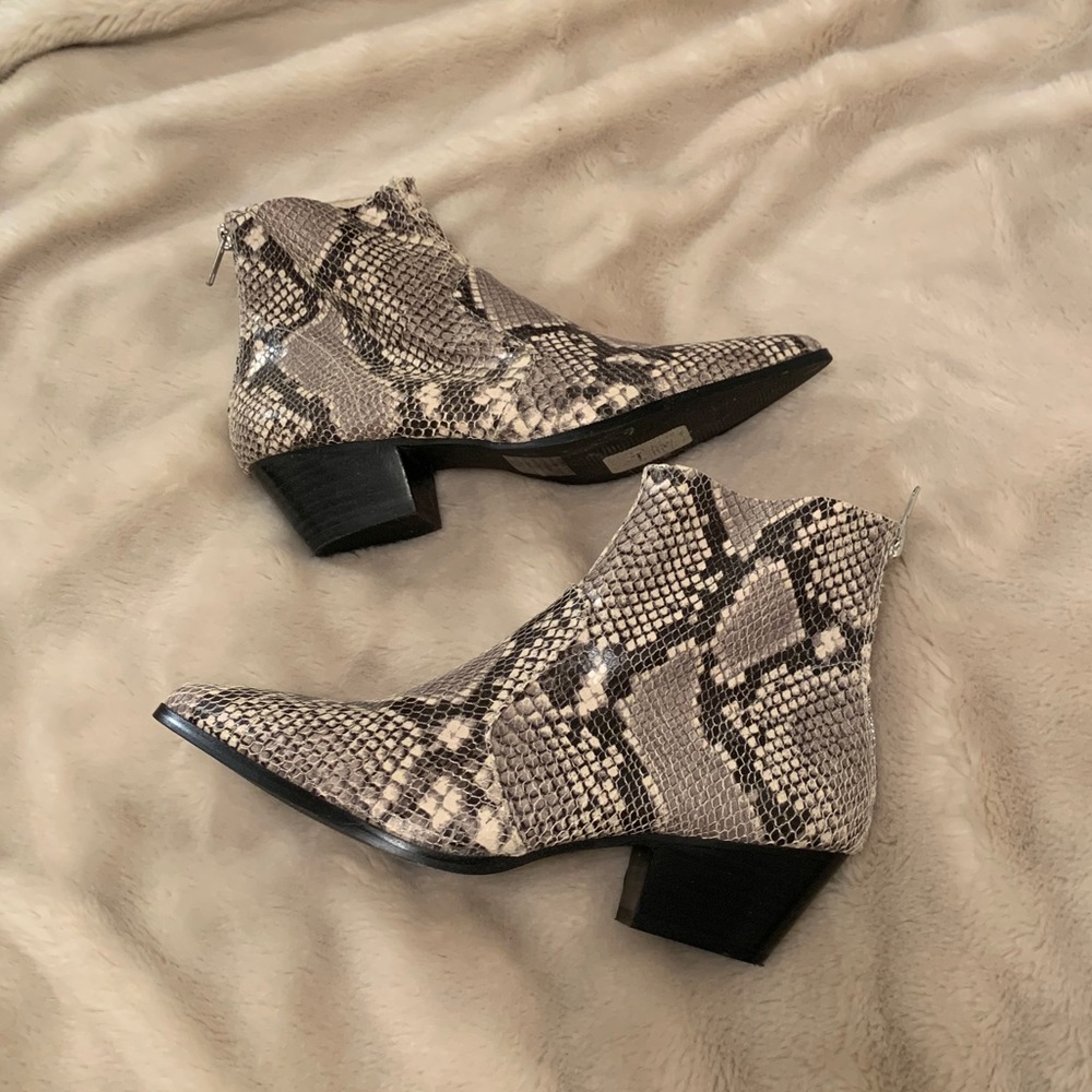steve madden snakeskin booties